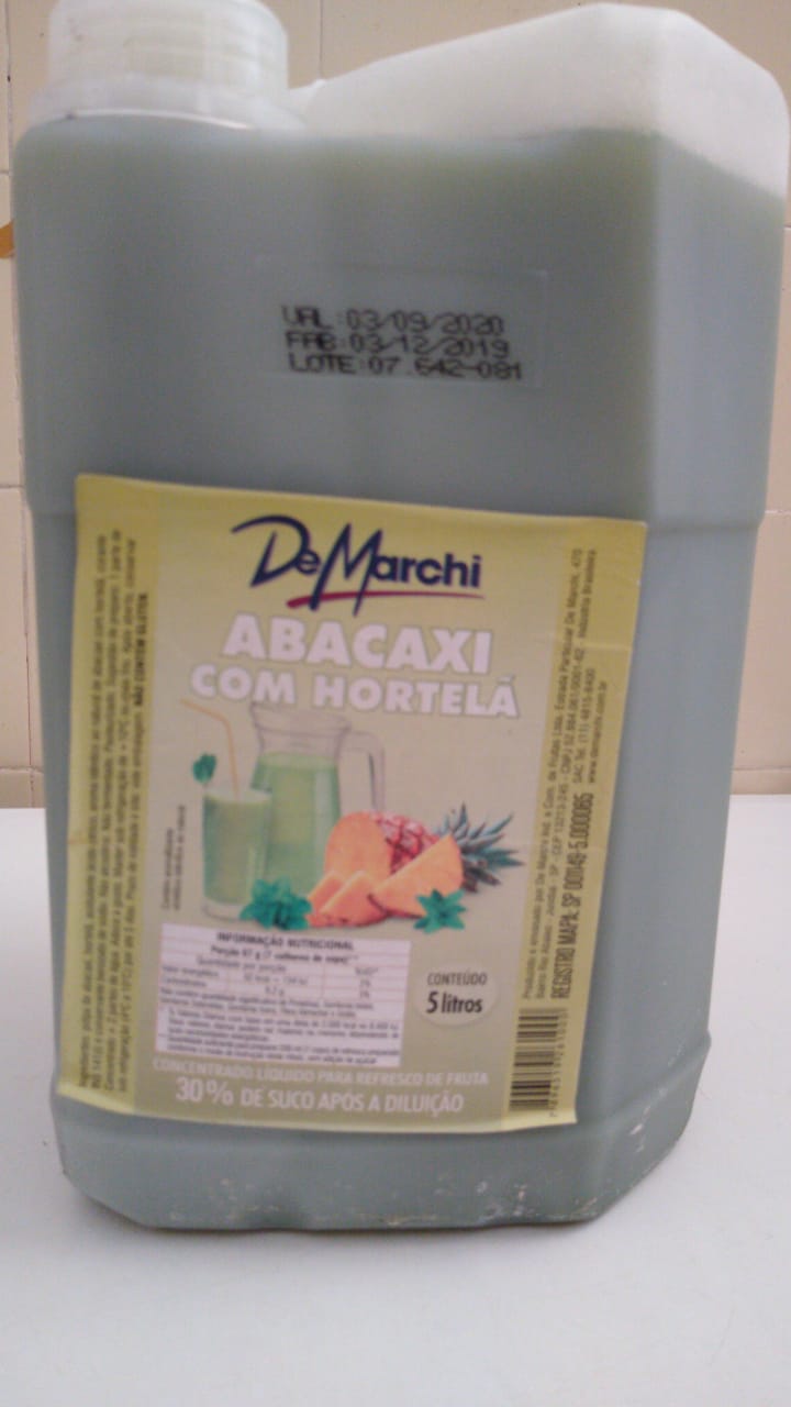 Suco Abacaxi com hortelã